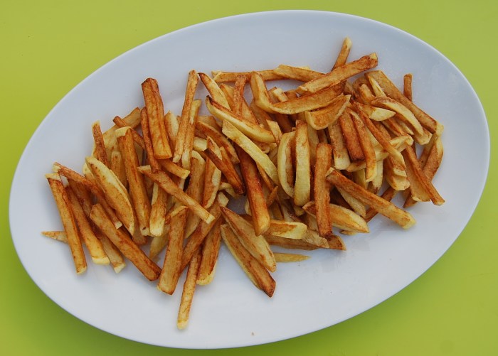 Belgian chips, or fries. But never French fries.