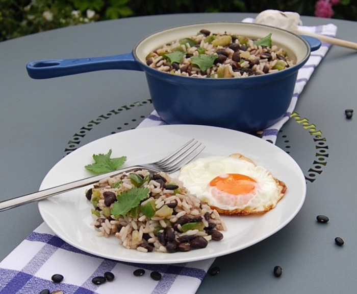 Gallo Pinto with fried egg