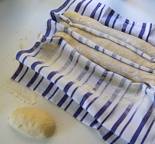 Rolling the baguettes and keeping them in shape