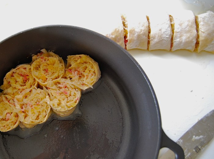 Krautkrapfen or Sauerkraut Dumplings