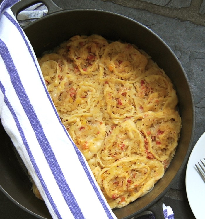 Krautkrapfen or Sauerkraut Dumplings