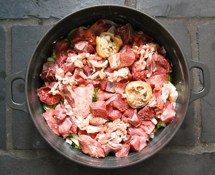 Baeckeoffe meat layer