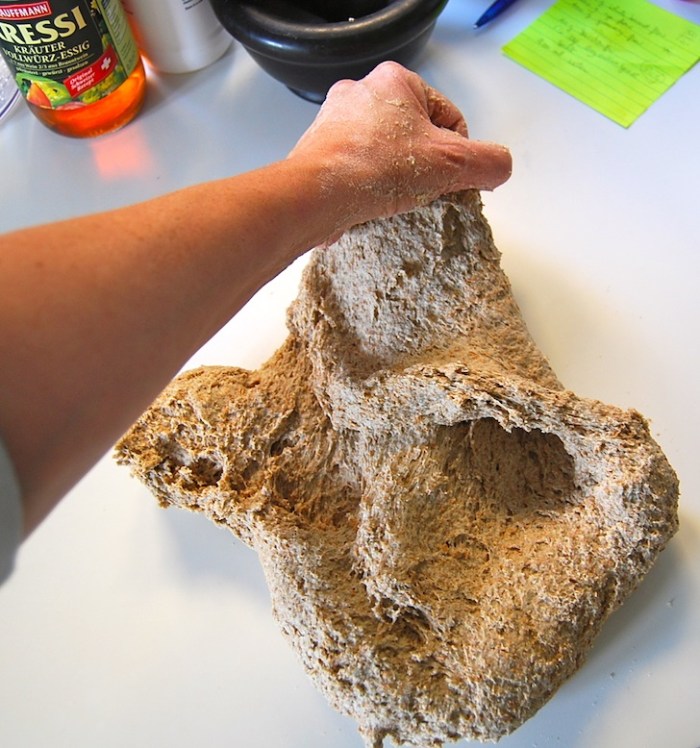 tear and fold bread kneading 1