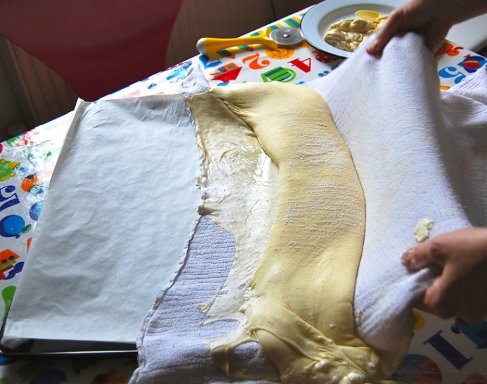 Strudel pastry rolling 2