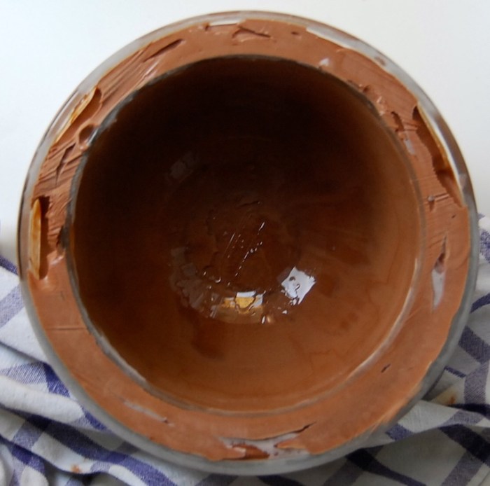 Ice cream bombe chocolate layer