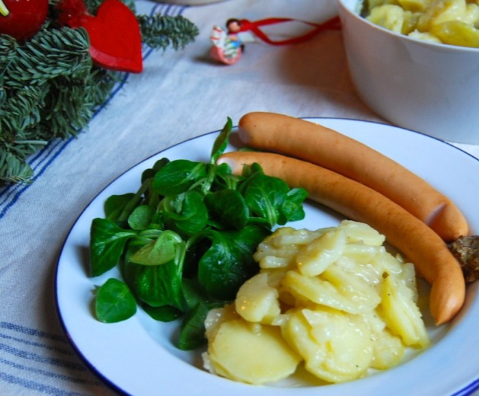 Potato salad and sausages 2