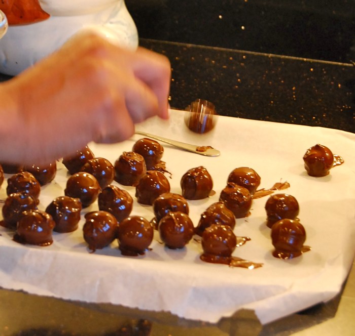 rum truffles covering