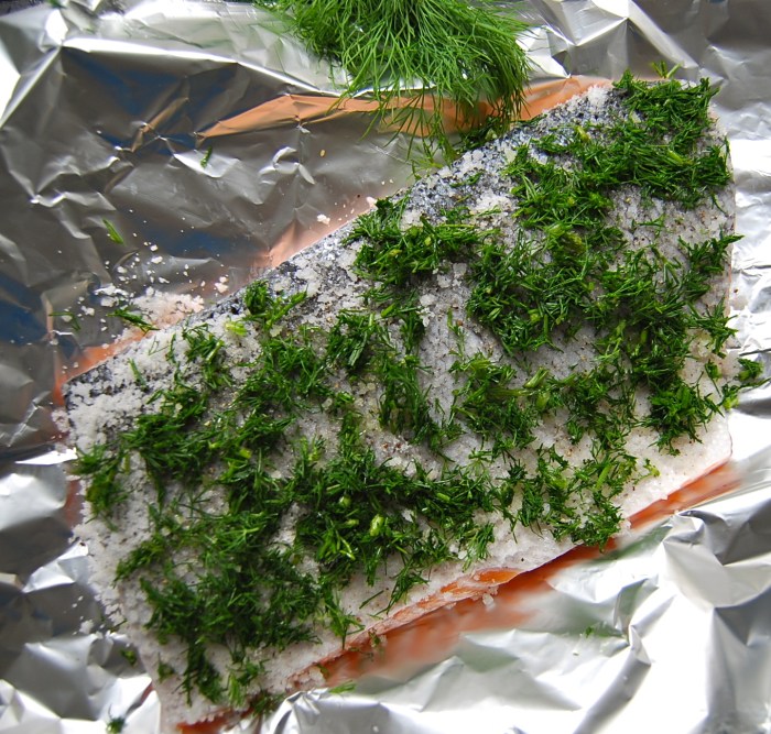 Gravad lax dill