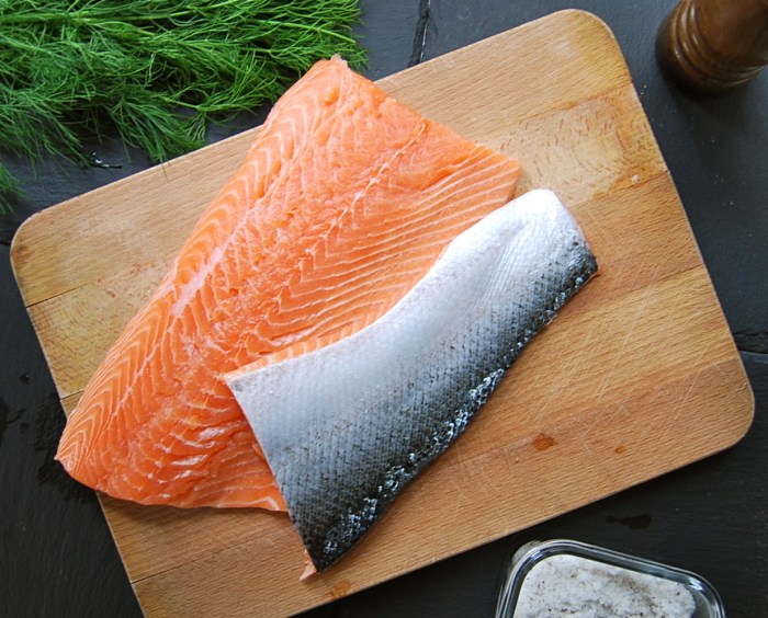 Gravad lax raw fillet