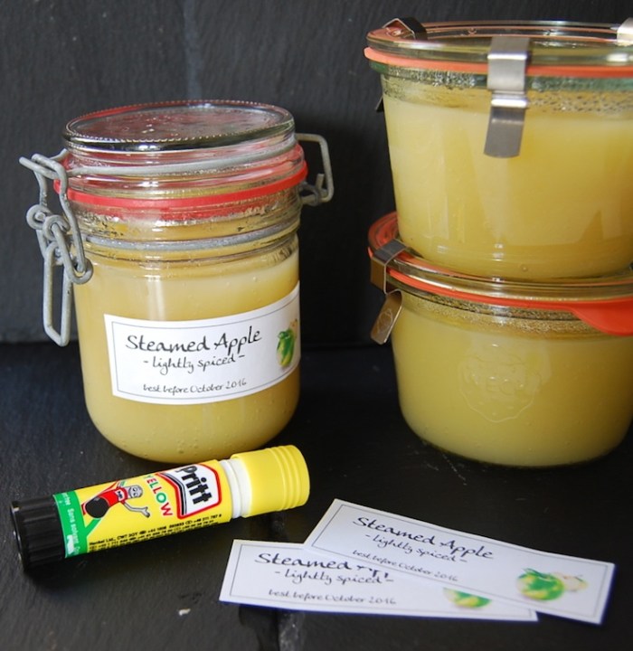 Steamed Apple labelling